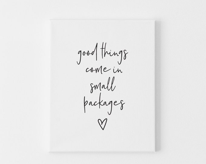 Pregnancy Announcement Good Things Come in Small Packages Card, New Baby Cards, Gift for Aunt, Baby Announcement, Expecting Baby Cards