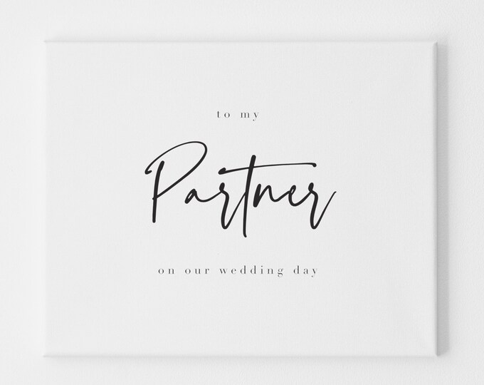 To My Partner On Our Wedding Day - Wedding Day Greeting Cards