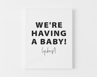 Pregnancy Announcement Card, We're Having a Baby Announcement Card, Pregnancy Reveal Card for Family, Aunt Promotion, Grandma Promotion