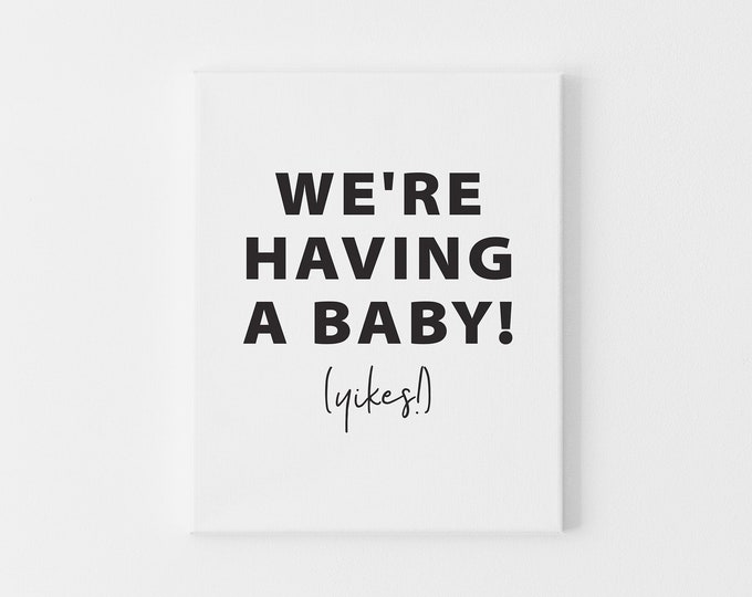 Pregnancy Announcement Card, We're Having a Baby Announcement Card, Pregnancy Reveal Card for Family, Aunt Promotion, Grandma Promotion