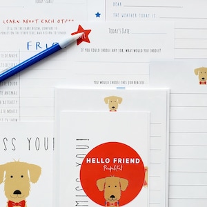 Kit para escribir cartas a amigos por correspondencia para niños: juego de cartas para campamento, actividad de escritura de verano, regalo para abuelos, papelería para niños, idea de regalo para amigos por correspondencia