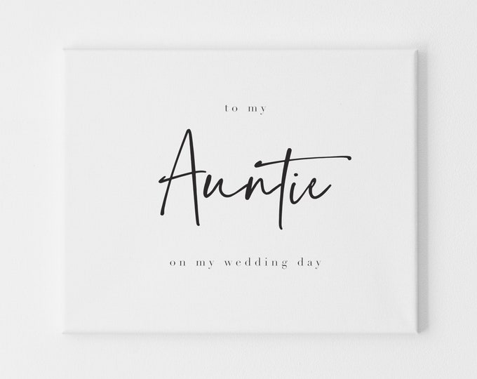 To My Aunt and Uncle on My Wedding Day Card, Wedding Card for Auntie, Sentimental Card for Uncle, Bride or Groom to Aunt and Uncle