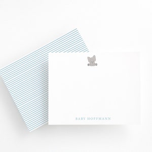 Cartes de remerciement personnalisées pour baby shower – motif éléphant, papeterie pour bébé personnalisée, cadeau pour bébé non sexiste