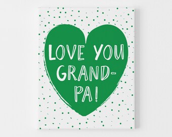 Valentines for Grandparents, Valentine Card for Grandparents, Heart Cards, Birthday Card for Him, Grandpa Gift, Happy Birthday Grandpa