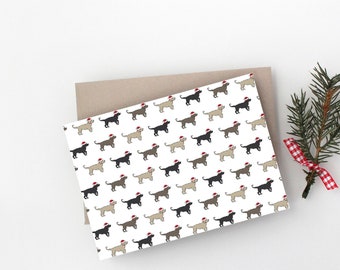 HOLIDAY CARD SET - Set of 5 Doodle Dog Christmas Greeting Cards, Cute Dog Stationery, Gift for Dog Lovers, Stationery Set, Christmas Thanks