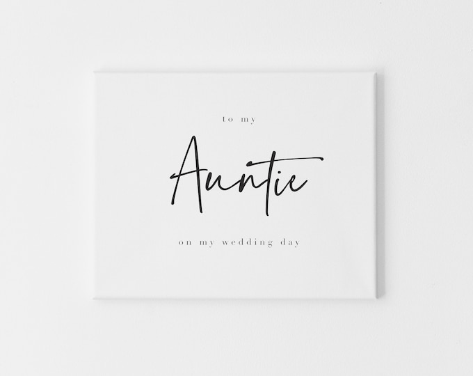 Aunt and Uncle Gift from Bride or Groom, Sentimental Keepsake to Celebrate a Special Day