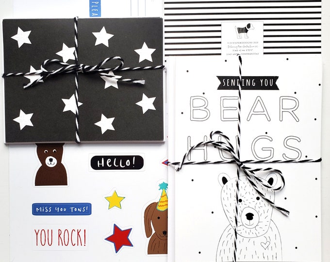 Snail Mail Penpal Kit for Kids, Penpal Set for Children, Grandparent Penpal Kit for Grandkids, Penpal Set, Correspondence Kit, craft kit