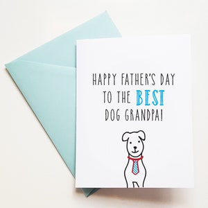 Tarjeta del Día del Padre para el abuelo perro, Feliz Día del Padre para el mejor abuelo perro, Tarjetas de Feliz Día del Padre de un perro, Del perro, Tarjeta del perro