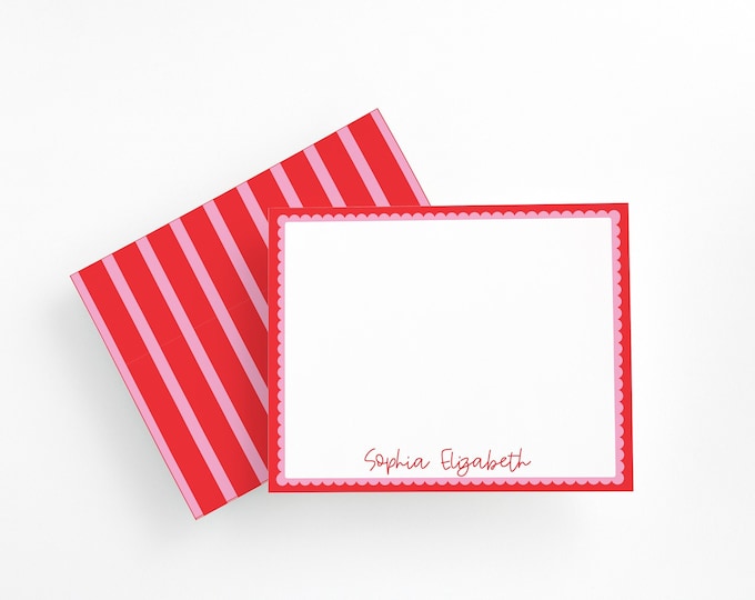 Personalized Stationery Set for Her Graduation, Teacher Thank You Gift, Girls Custom Stationery Set, Personalized Thank You Cards