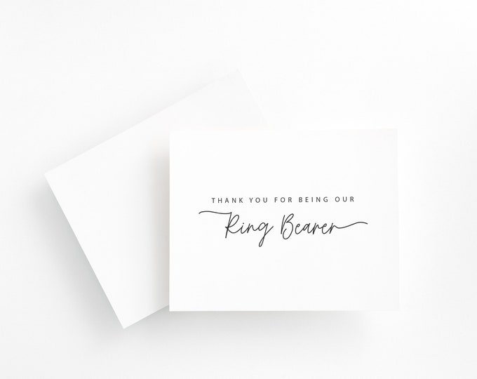 WEDDING DAY Card for Ring Bearer from bride and groom, Day of Wedding Card for Ring Bearer, Wedding Day Cards, Day of Cards
