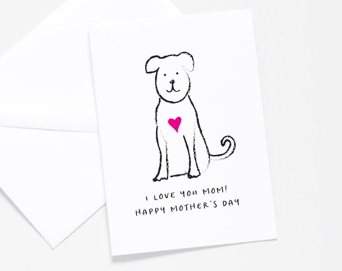 Mothers Day Card from Dog, Dog Cards, Mothers Day Card for Grandma, Mothers Day Card fro Aunt, Mothers Day Card from Children, Dogs