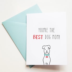 Tarjeta del día de la madre para mamá perruna, tarjeta de feliz cumpleaños para mamá, tarjeta de cumpleaños para perros, tarjeta de cumpleaños, mejor tarjeta para mamá perruna, mamás perrunas, día de la madre perruna