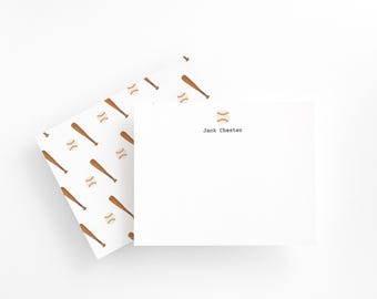 Personalized Sports Baseball Stationery Set for Boys