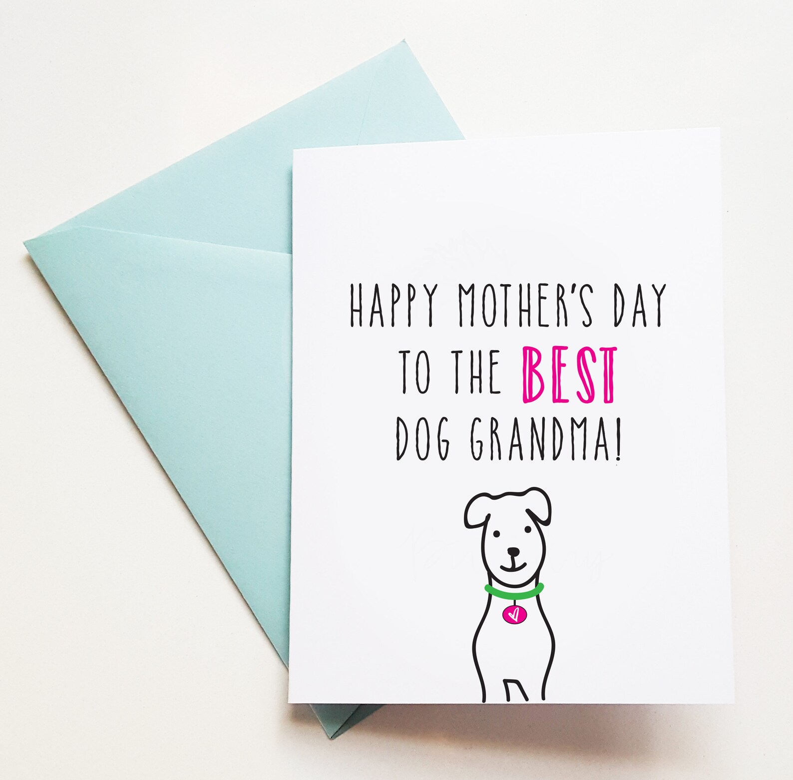 PRINT AT HOME Mother's Day Card From Dog to Dog Grandma, Happy Mothers ...