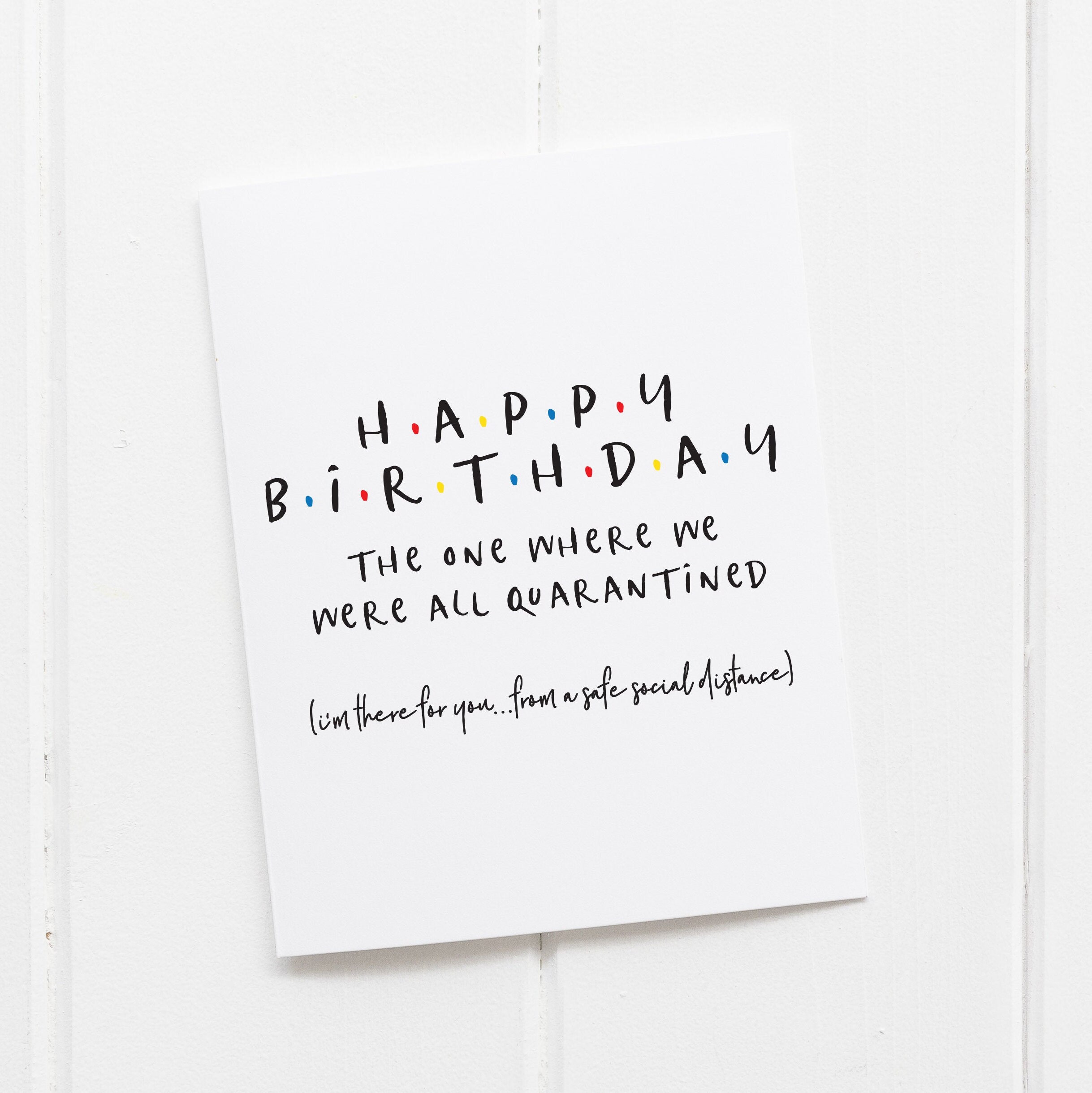 QUARANTINE HAPPY BIRTHDAY Card , Social Distancing Happy Birthday Car…