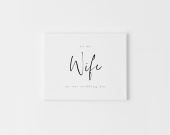 Wedding Day Cards, To My Bride on Our Wedding Day, To My Groom On Our Wedding Day, Wedding Day Note, To My Wife, To My Husband, Wedding Card