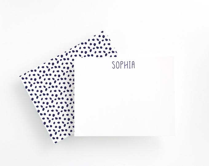 Personalized Modern Stationery, Navy Blue Stationery Set, Boys thank you notes, Kids Personalized Thank you Cards