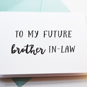 Tarjeta para futuro cuñado / Tarjeta para futuro hermano / Tarjeta de despedida de soltera / Tarjeta de boda / Tarjeta de pareja / Tarjeta de agradecimiento