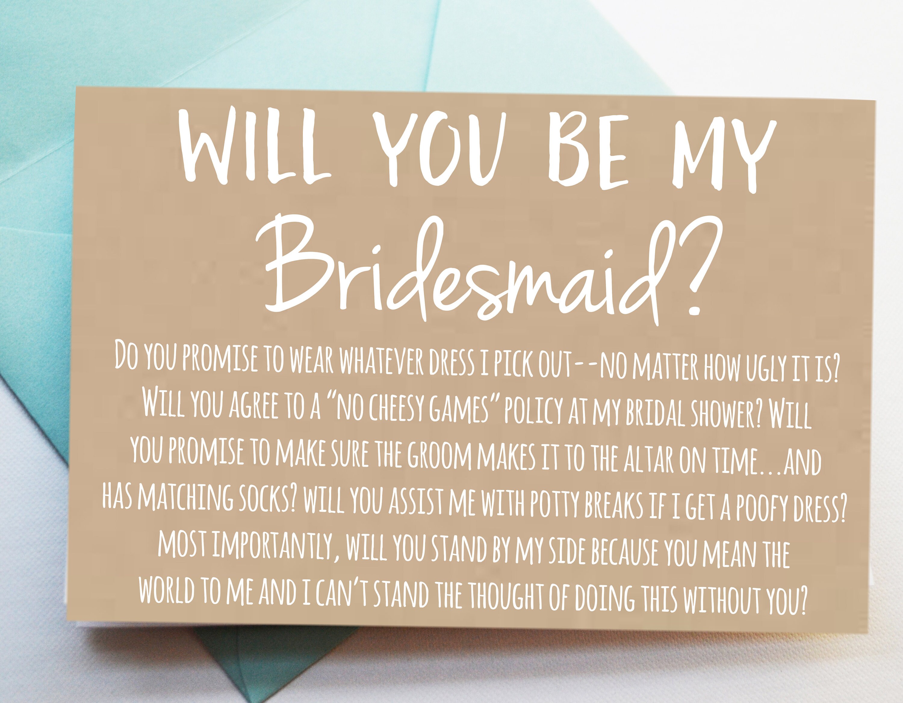 greeting card bridesmaid proposal card will you be my bridesmaid