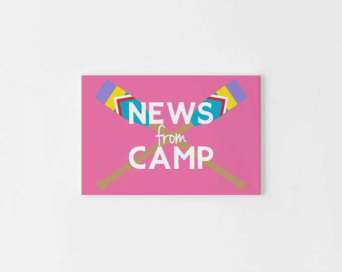 Pink Camp Postcards for Girls – News From Camp | Summer Camp Stationery | Camp Mail | Girls Camp Letters Home