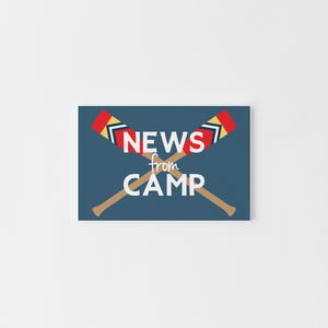 Postales de campamento para niños: noticias del campamento / Papelería infantil para campamentos de verano / Cartas de campamento / Correo del campamento / Artículos esenciales para el paquete de ayuda del campamento