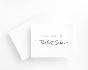 Wedding Cake Maker Thank You Card, Thank You For the Perfect Cake Card,  Thank You For Wedding Vendor, Wedding Day Thank You Cards