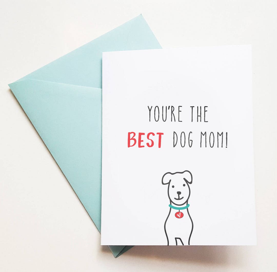 Best Dog Mom Cards, Thank You Card for Dod Moms, RESCUE Dog Mom