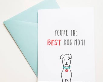 Single Card for the Best Dog Mom
