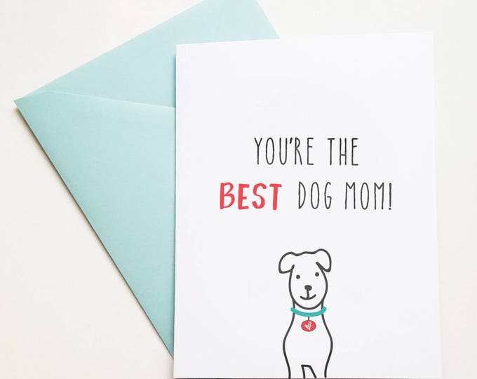 Single Card for the Best Dog Mom