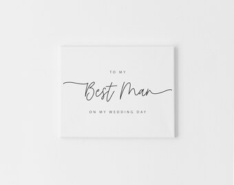 To My Best Man Card, Best Man Thank You Card, To My Best Man On My Wedding Day Card, Thank You Best Man Card, Wedding Party Thank You Cards