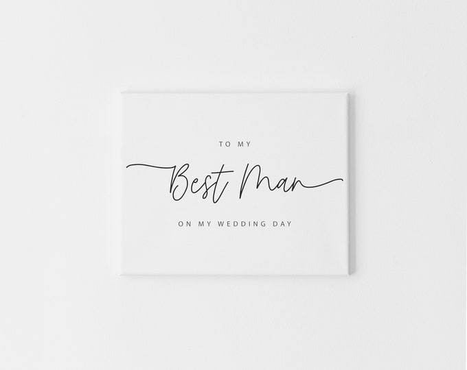 To My Best Man Card, Best Man Thank You Card, To My Best Man On My Wedding Day Card, Thank You Best Man Card, Wedding Party Thank You Cards