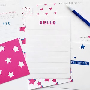 PEN PAL KIT for Kids, Pen Pal Set, Pen Pal Letters, Snail Mail, Letter Writing Kit for kids Grandparent Penpal Kits, Small Gift for Kids