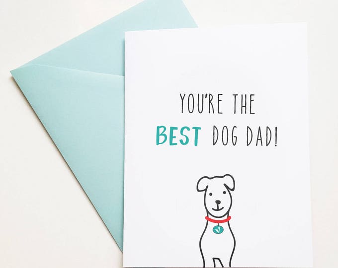 Father's Day Card for Dog Dad, Happy Fathers Day Card for Dad from Dog, Dog Fathers Day Cards, Dog Dad Card, Fathers Day Cards, Dog Cards