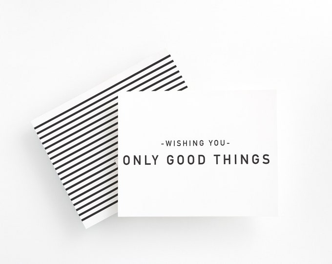 Best Wishes Cards, Thinking of You Cards for Loved Ones, Wishing You Only Goods Things, feel better card