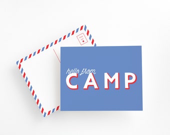 Kids Summer Camp Writing Set, Summer Postcard Set, Girls Camp Postcard Set, Boys Summer Camp Postcard Set, Boys Stationery, Girls Stationery