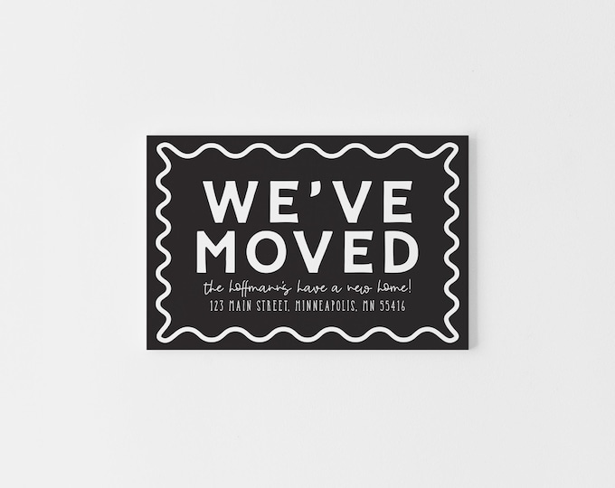 Custom We’ve Moved Cards – Personalized Moving Announcements | New Address Cards | Modern Change of Address Postcards