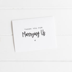 Tarjetas de agradecimiento por la boda: tarjeta de agradecimiento por casarse con nosotros, tarjetas para el día de la boda para los novios, papelería para bodas, tarjeta de agradecimiento por la boda