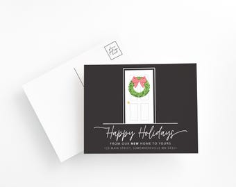 Holiday Moving Announcements, New Home Christmas Postcard, Personalized Holiday Move Announcement