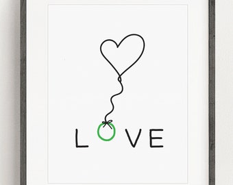 printable wall art, Downloadable Prints, Cute Love Print, Simple, Rustic Modern, Prints, Wall Art, Poster, Nursery, Black and White Bedroom