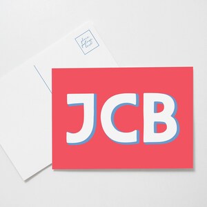 Personalisiertes Postkarten-Set - Benutzerdefiniertes Kinder-Monogramm-Briefpapier, bunte Dankespostkarten für Jungen und Mädchen