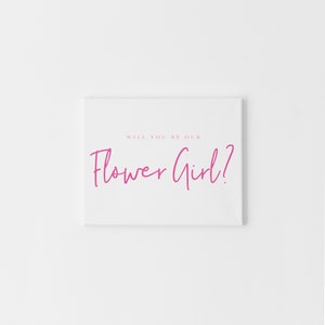 Will You Be Our Flower Girl Card, Card For Flower Girl, Flower Girl Proposal Card, Flower Girl Request Card, Be My Flower Girl, Personalized Pink
