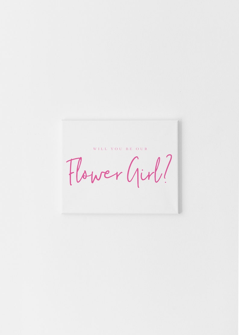 Will You Be Our Flower Girl Card, Card For Flower Girl, Flower Girl Proposal Card, Flower Girl Request Card, Be My Flower Girl, Personalized Pink