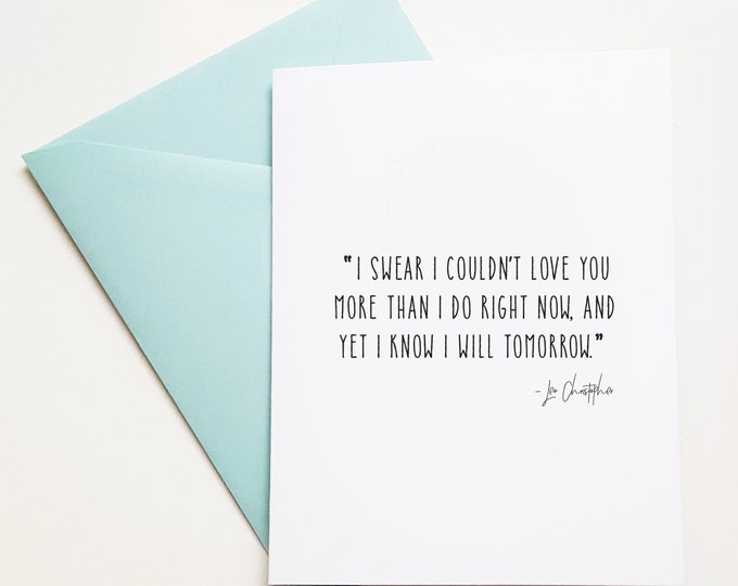 ANNIVERSARY CARDS - Anniversary card for Husband or Wife, First Anniversary Card, Anniversary Cards, Love Card, Quote Cards, Love Quote Card