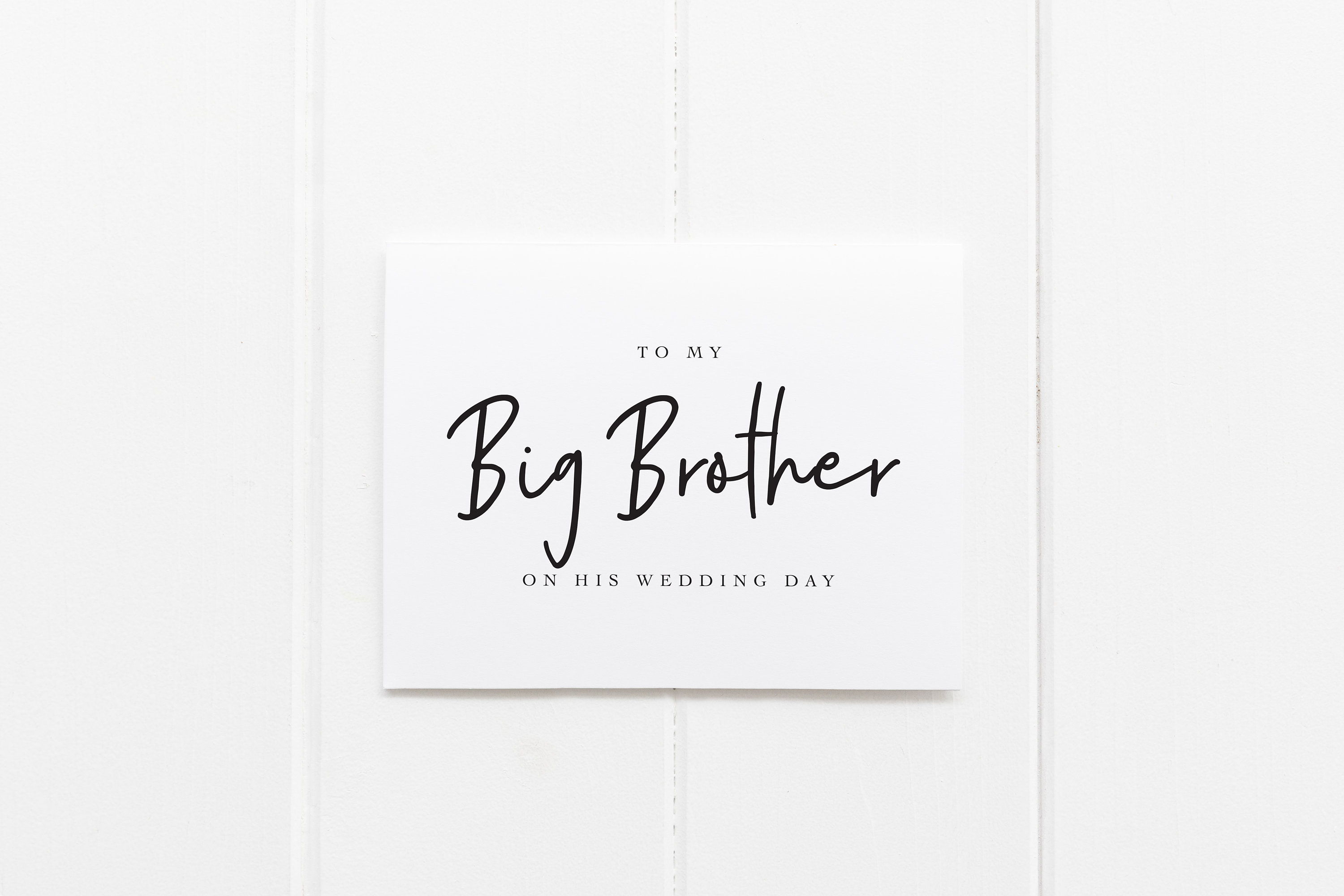 To My Brother On His Wedding Day Card Card From Sister To Brother On 