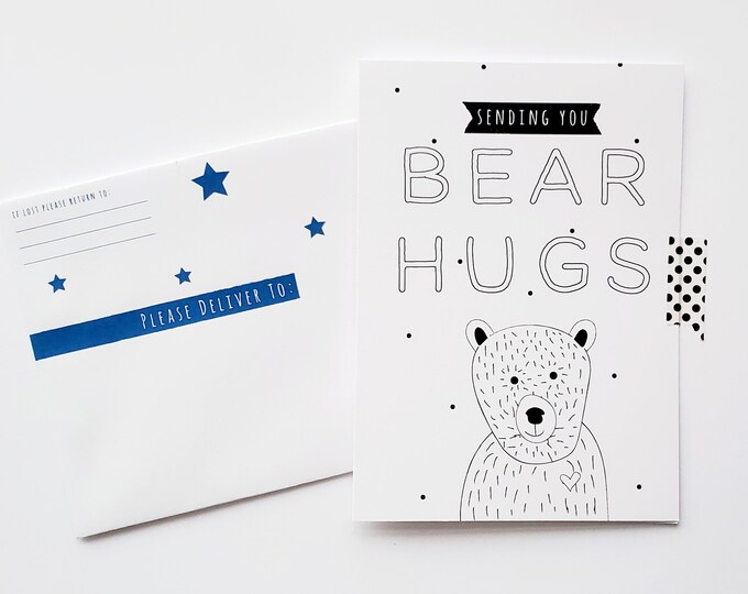 Coloring activity for kids, make your own card kit for kids, coloring card kit for kids, penpal kits, coloring activities