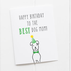 Tarjeta de cumpleaños de un perro para mamá, tarjetas de cumpleaños para mamá, tarjeta de cumpleaños de un perro, tarjeta para ella, feliz cumpleaños, tarjetas de cumpleaños de un perro para ella