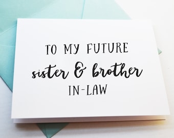Card for Future Brother and Sister In-Law | Card for Future Siblings | Shower Card | Wedding Card | Couples Card | Thank you Card