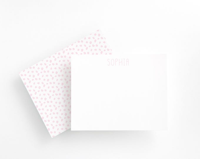 Personalized Baby Girl Thank You Cards, Pink Stationery Set for Girls, Baby Shower Custom Notecards