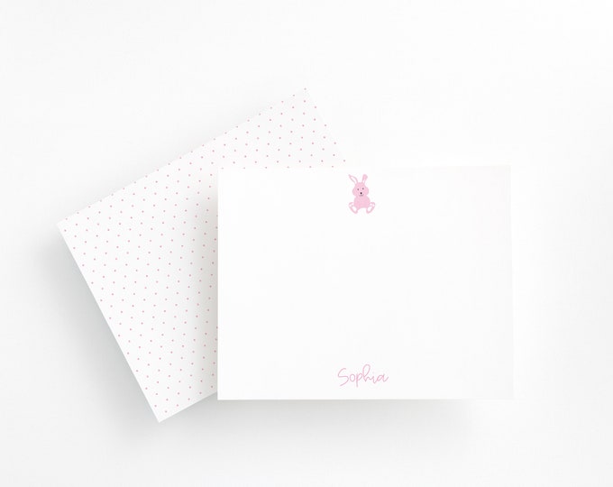 Bunny Baby Shower Thank You Cards, Personalized Baby Thank You Cards, Baby Stationery, Baby Stationary, Baby Thank You Cards, Newborn Gift