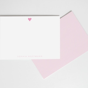 Personalisiertes Herz Briefpapier-Set, Benutzerdefinierte Dankeschön Notizen, Herz danke, Geschenke für sie, Benutzerdefinierte Weihnachtsgeschenke